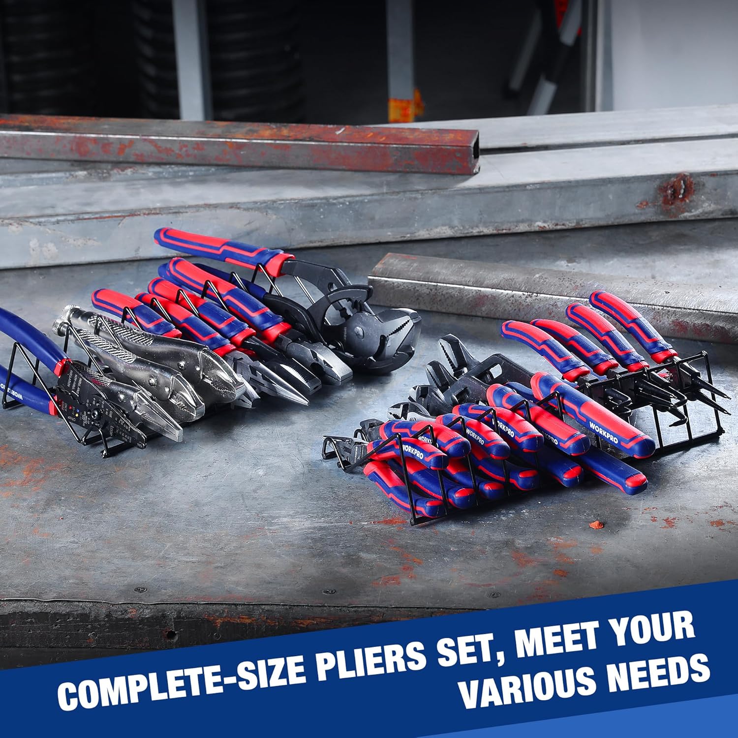 WORKPRO Pliers Set, 20-Piece Pliers Set with 2-pack Organizer Rack | Channel Locks Plier and Vise Grip Plier Assortment - Image 8