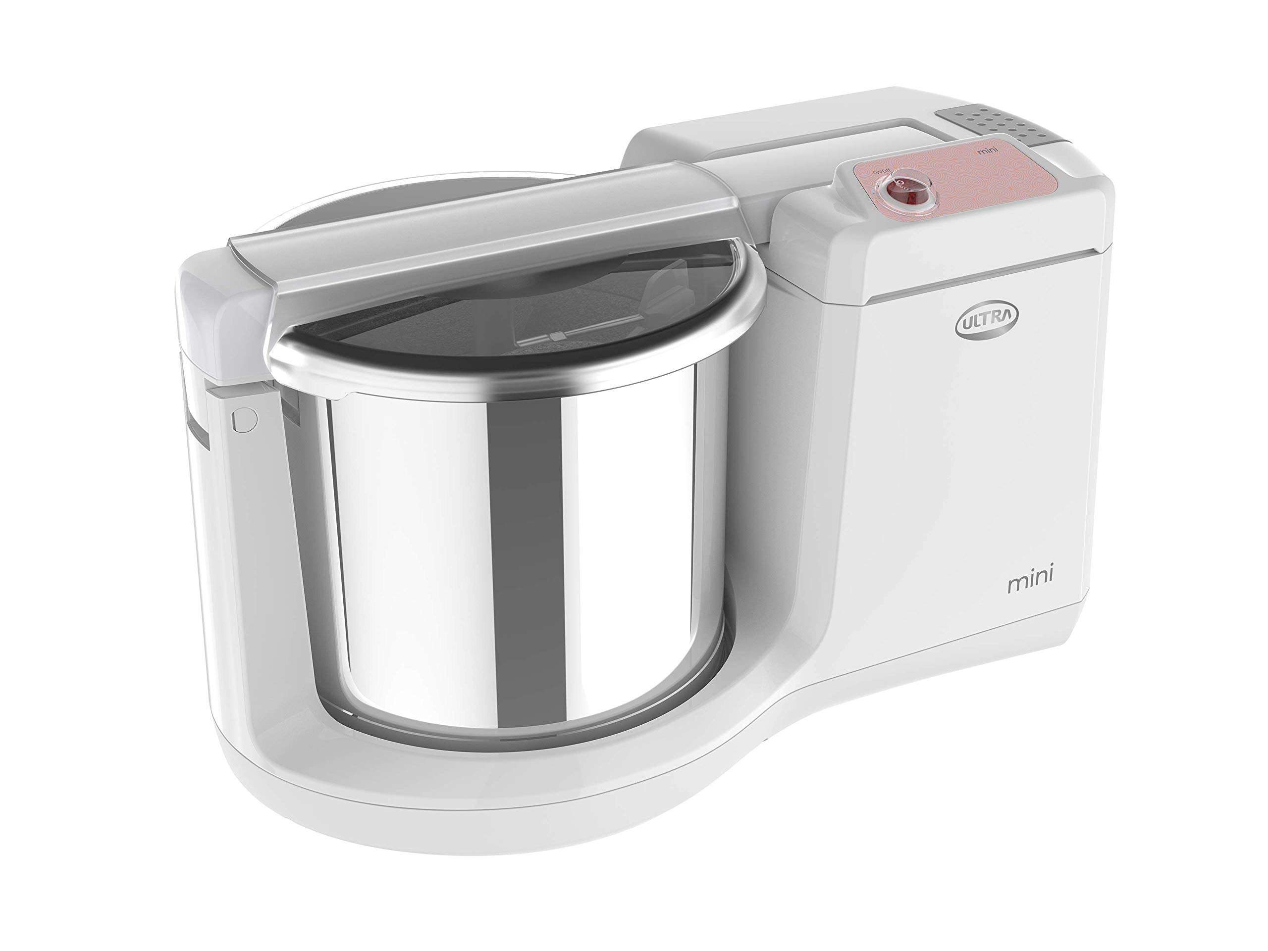 ULTRA Mini Table Top 1.25L Wet Grinder with Atta Kneader, 110-volt (New Model), white, 1.25-Liter - Image 2