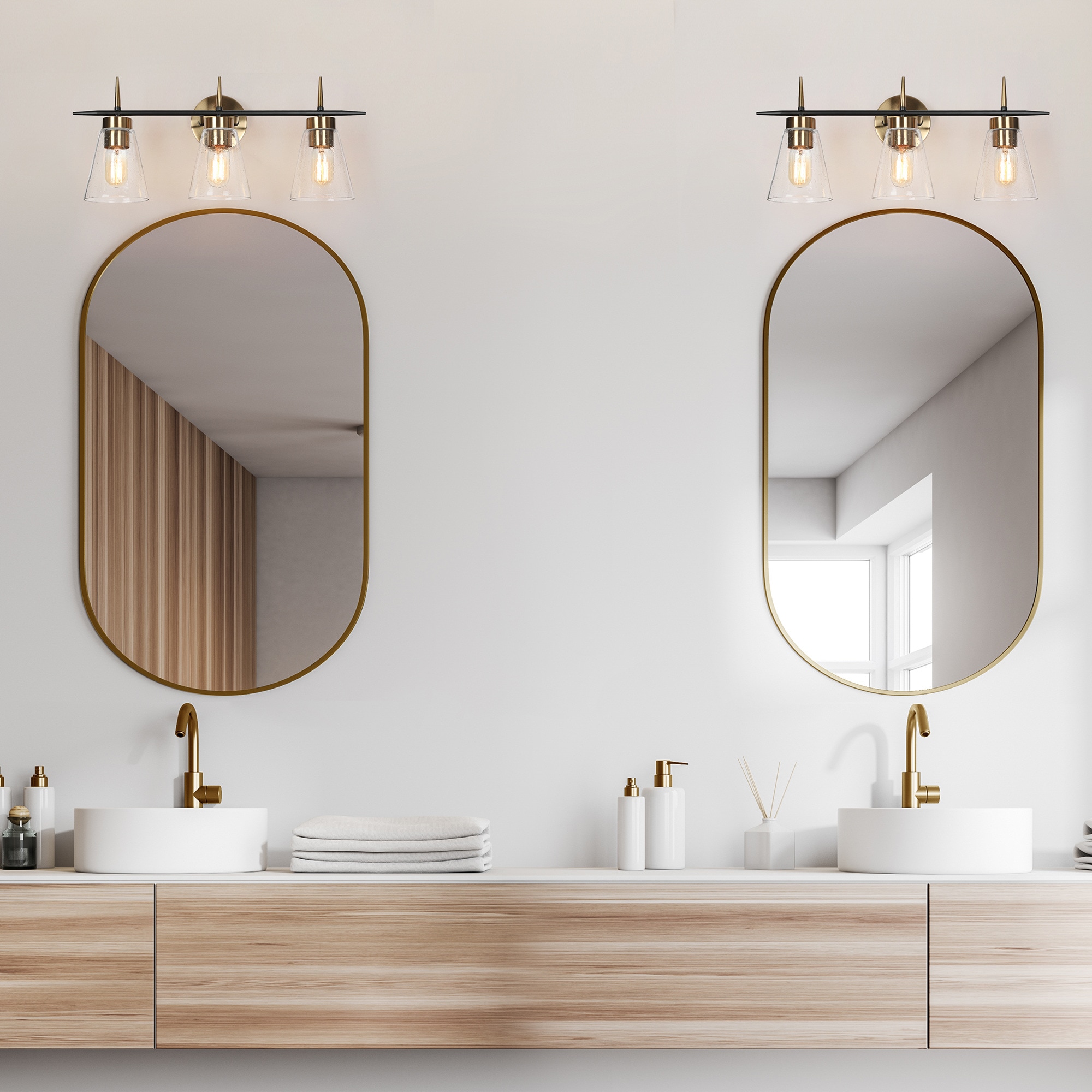 Uolfin 23-in 3 Light Matte Multiple colors Modern/contemporary Bathroom Vanity light - Image 5