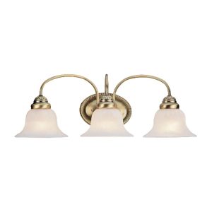 Livex Lighting Edgemont 3 Light Antique Brass Transitional Bathroom Vanity light
