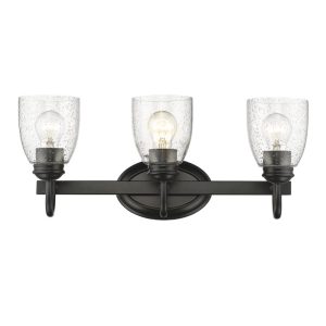 Golden Lighting Duncan PW 20.625-in 3 Light Satin Pewter Transitional Bathroom Vanity light