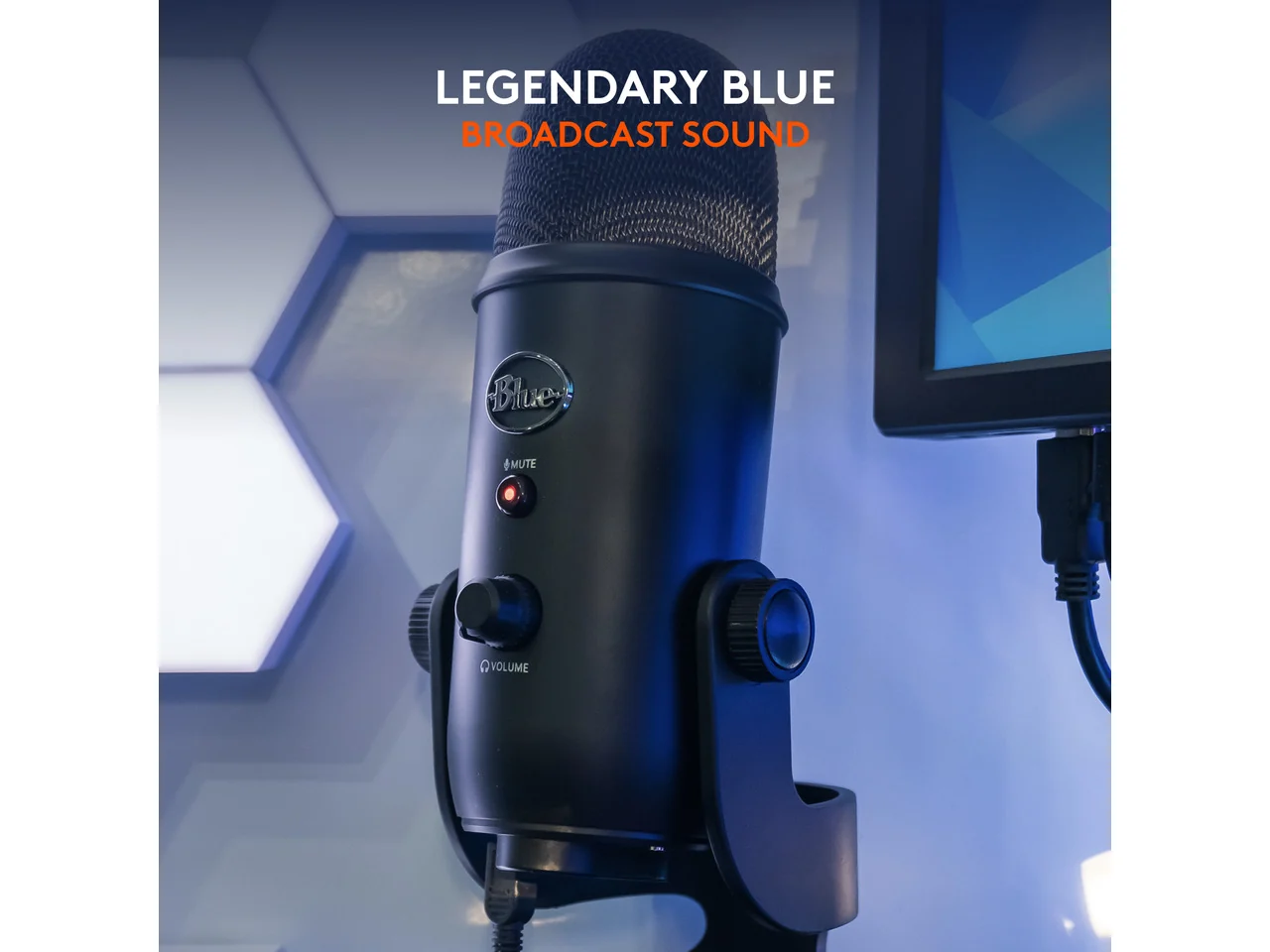 Logitech Blue Yeti USB Microphone, Multi-Pattern Condenser Mic, Plug & Play, Streaming, Podcasting & Recording - Image 2