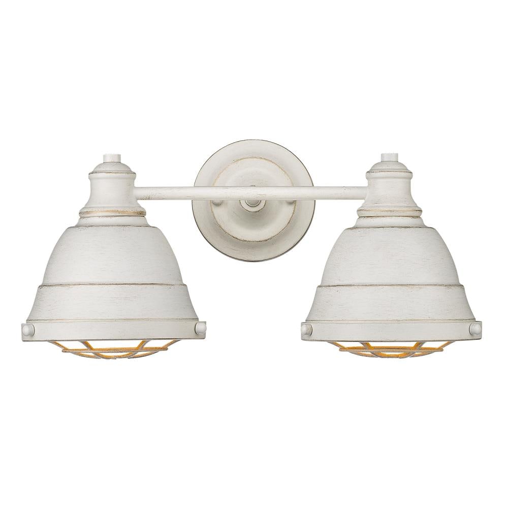 Golden Lighting Bartlett 16.5-in 2 Light White Industrial Bathroom Vanity light - Image 3