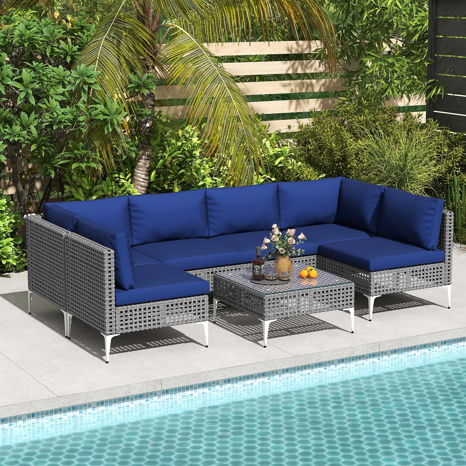 Tangkula 7 Piece Outdoor Furniture Set - Image 3