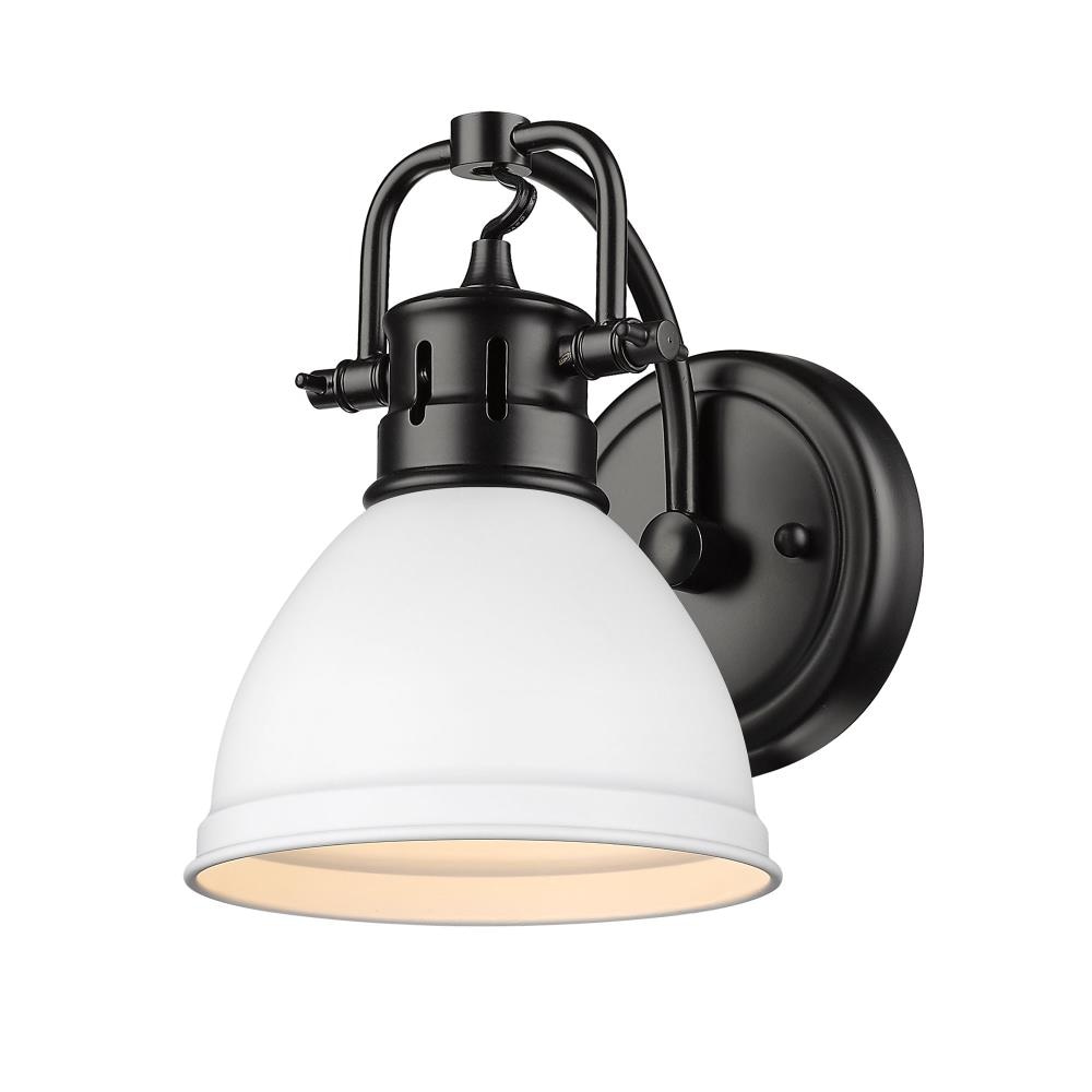 Golden Lighting Duncan 6.5-in 1 Light Matte Black Industrial Bathroom Vanity light