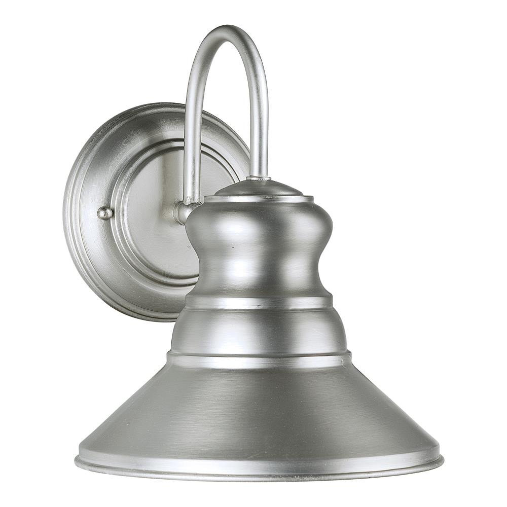 Forte Lighting Colfax 1 -Light 9.5-in H Brushed Nickel Hardwired Dark Sky Outdoor Wall Light