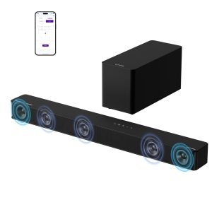 ULTIMEA 5.1CH Surround Sound Bar System with Dolby Atmos, Poseidon M60 VoiceMX, BassMX, APP, 300W Soundbar for Smart TV, Surround Sound System for TV, with Subwoofer, Bluetooth 5.4