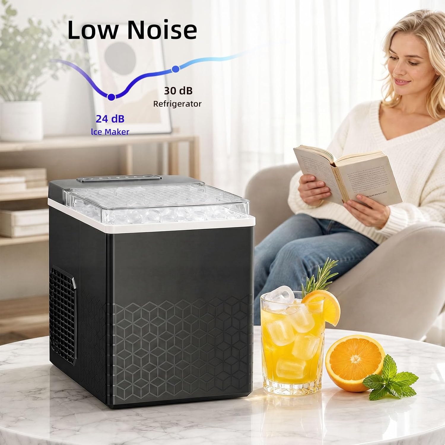 27Lbs/24H Countertop Bullet Ice Maker IM5812V - Image 7