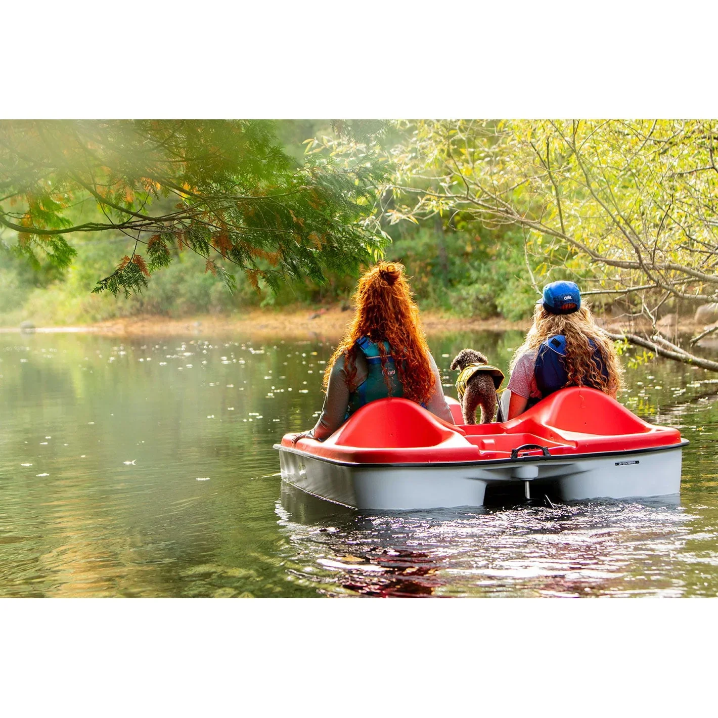 Pelican Sport - PEDAL BOAT MONACO - Adjustable 5 Seat Pedal Boat, Red/White - Image 4