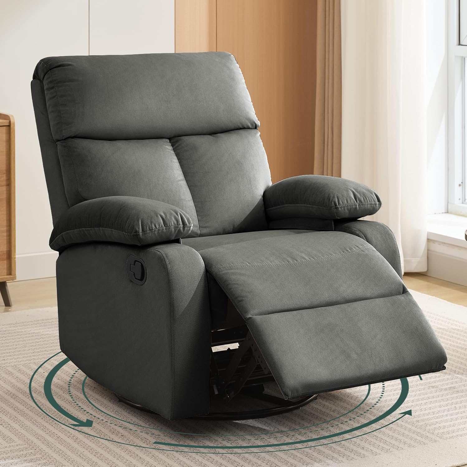 Small Swivel Rocker Recliner Chair for Compact Spaces - Image 7