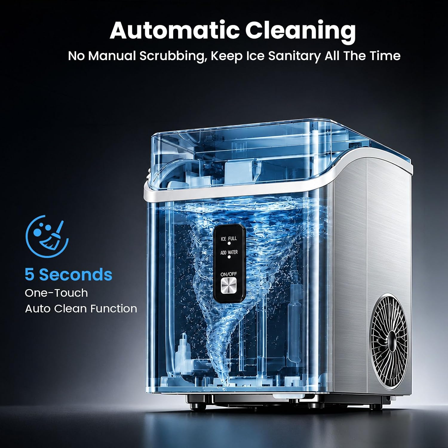 35 lb Nugget Ice Maker Countertop, Self-Cleaning IM5815NG - Image 12