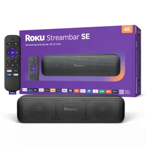 Roku Streambar SE, 4K Soundbar with Built-in Streaming Device TV Soundbar with Built-in 4K/HD/HDR Streaming & Front Facing Speakers - Included Remote Control