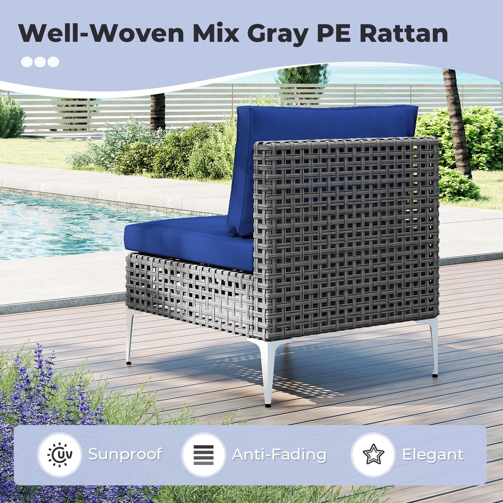 Tangkula 7 Piece Outdoor Furniture Set - Image 4