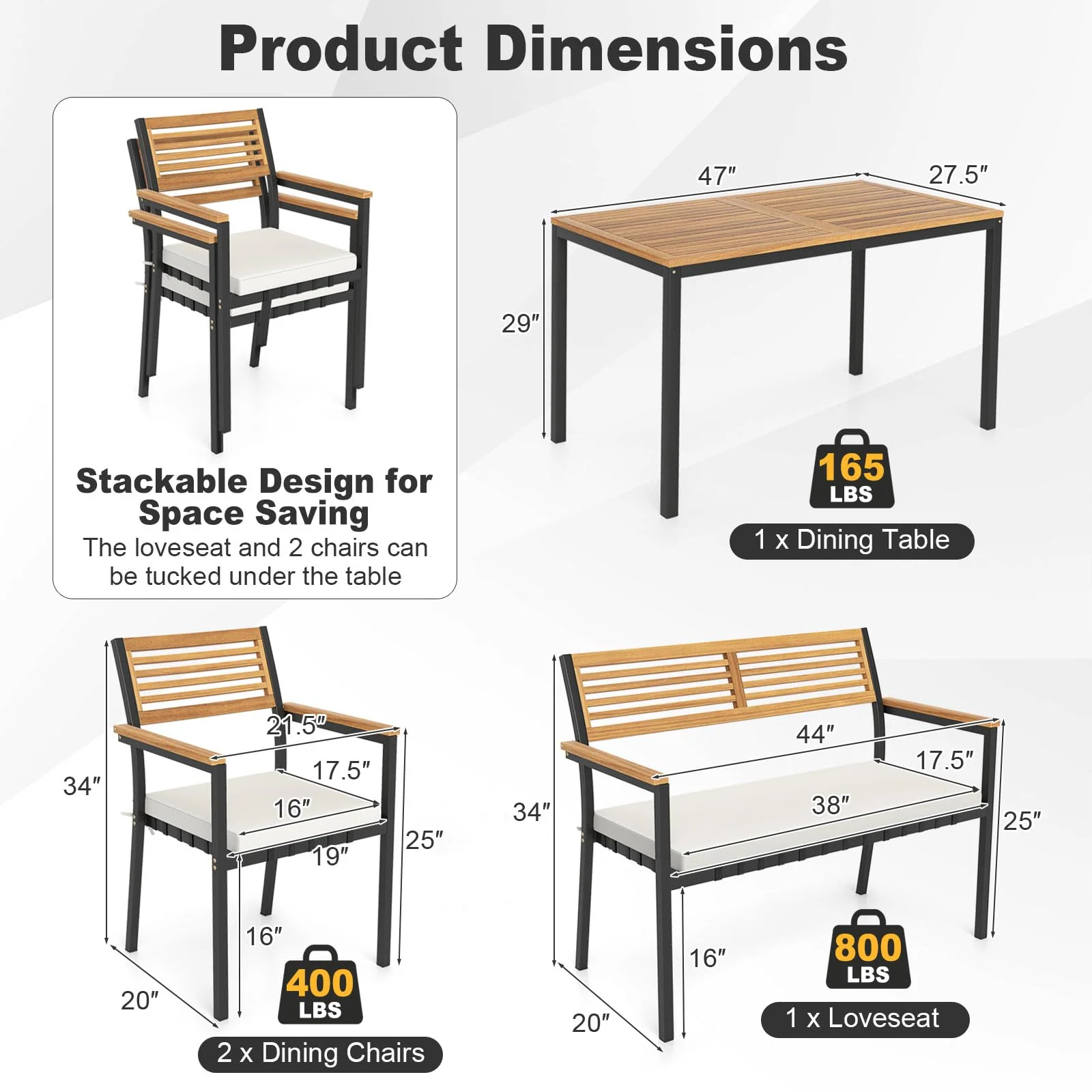 Tangkula 4-Piece Patio Furniture Set - Image 9