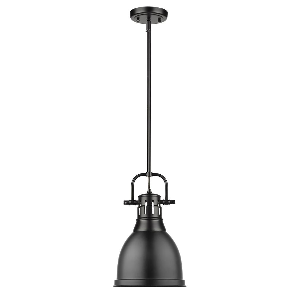 Golden Lighting Duncan 1 -Light Black Transitional Metal Dome Mini Hanging Pendant Light - Image 2
