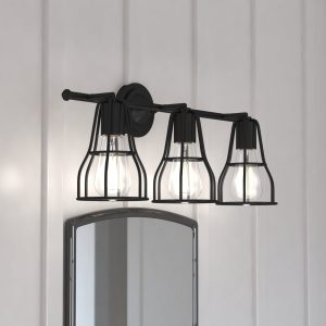 Cascadia Clybourn 23-in 3 Light Oil-rubbed Bronze Industrial Bathroom Vanity light