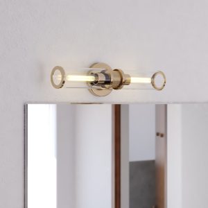 Cascadia Levitt 19.25-in 2 Light Satin Brass Modern/contemporary Bathroom Vanity light bar
