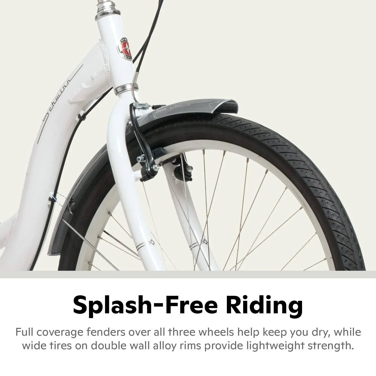 2025 Schwinn Meridian Adult Tricycle Bike Mens and Womens Three Wheel Beach Cruiser 26-inch Wheels Low Step-Through Frame Wide Seat Rear Folding Basket Sin - Image 6