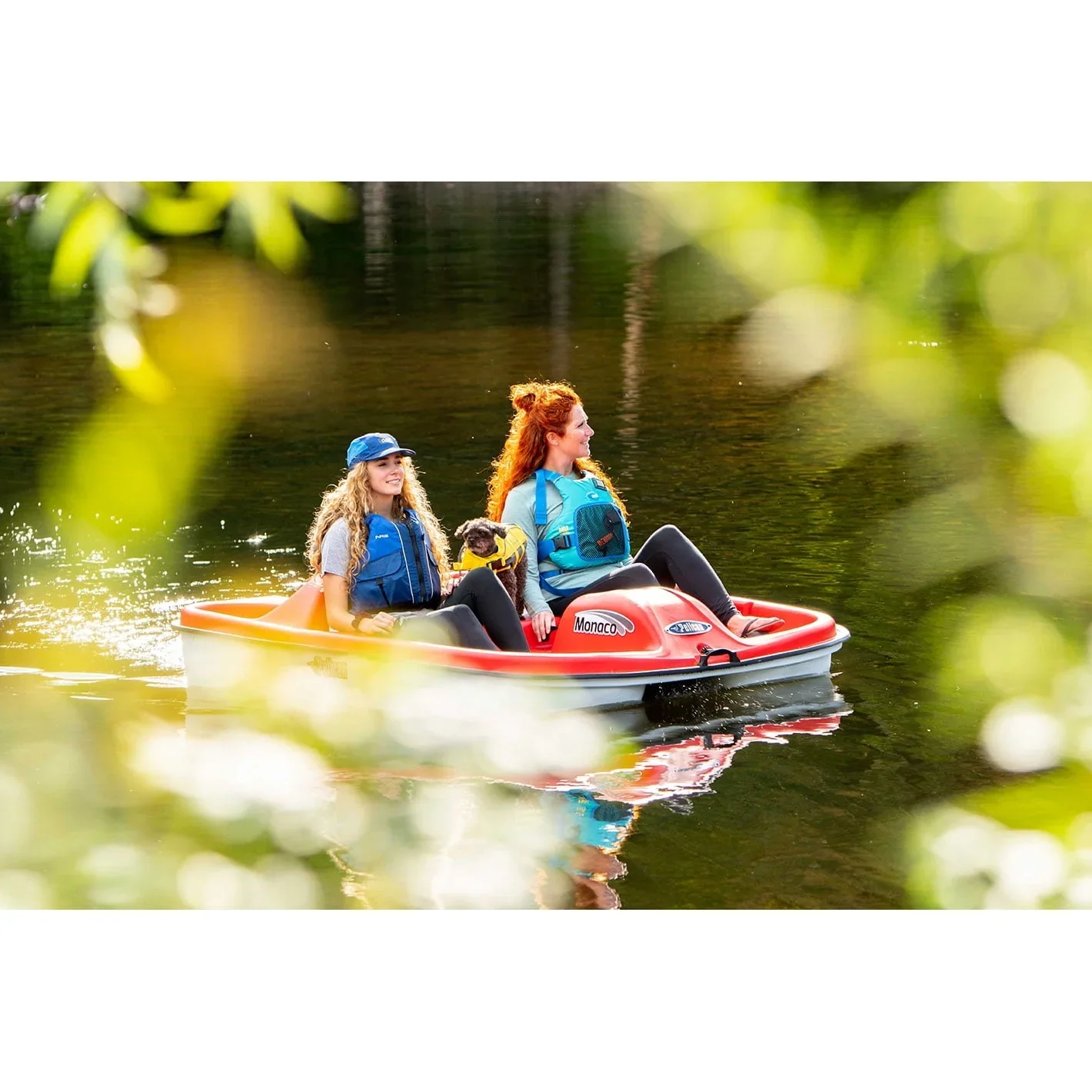 Pelican Sport - PEDAL BOAT MONACO - Adjustable 5 Seat Pedal Boat, Red/White - Image 6