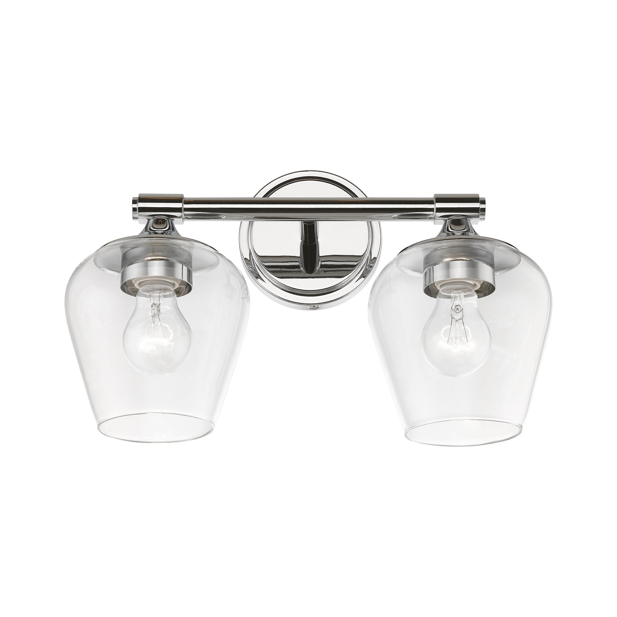 Livex Lighting Willow 15-in 2 Light Polished Chrome Transitional Bathroom Vanity light - Image 4