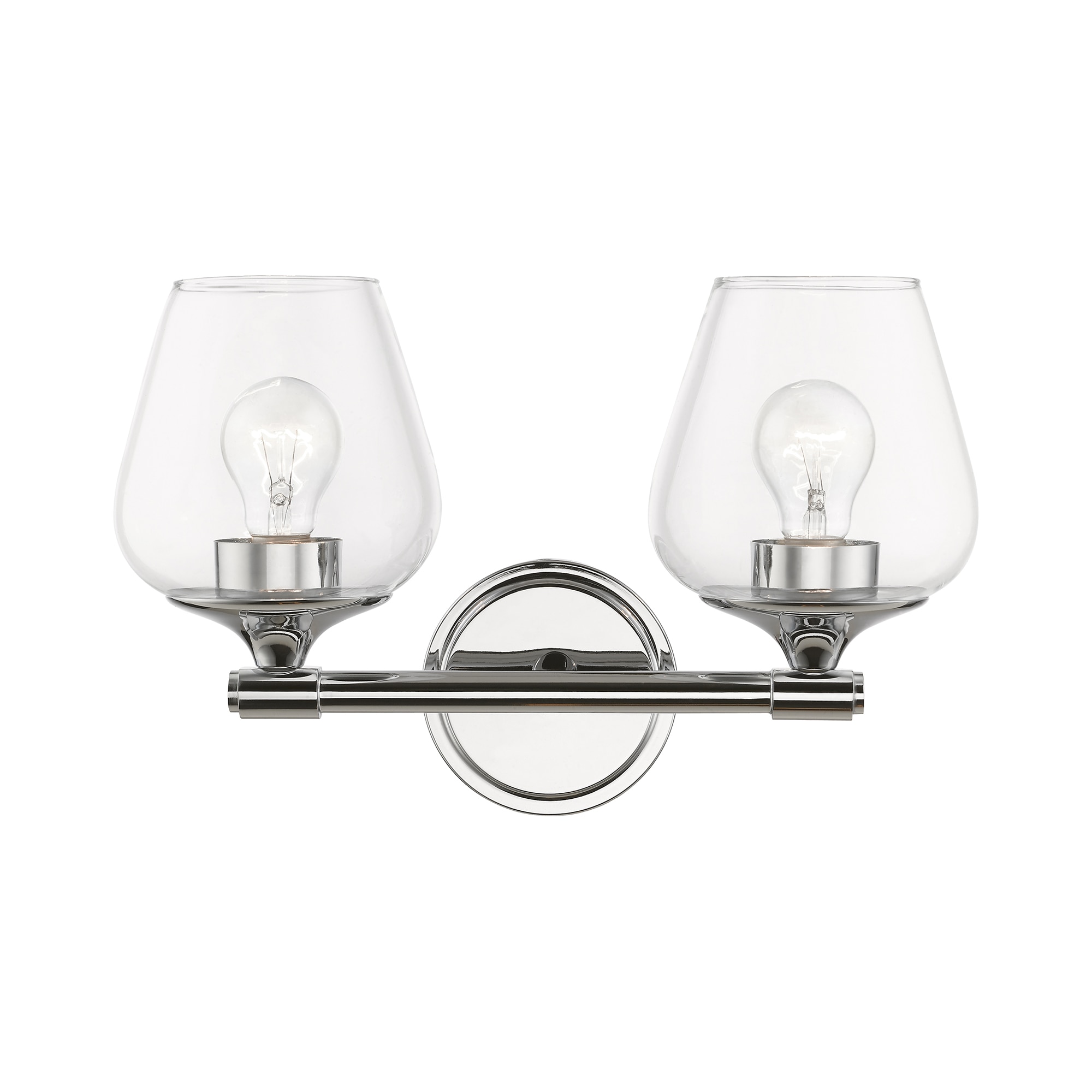 Livex Lighting Willow 15-in 2 Light Polished Chrome Transitional Bathroom Vanity light