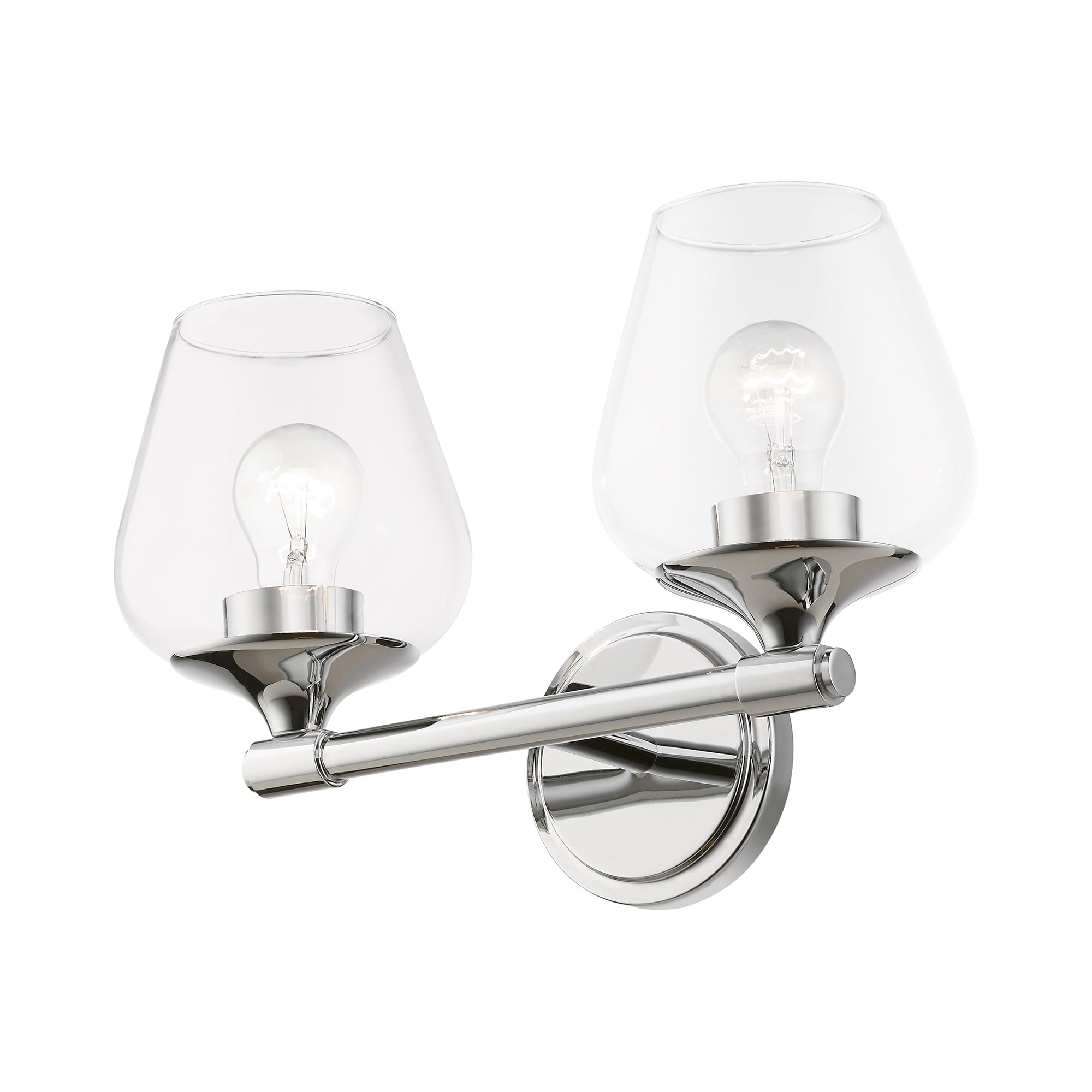 Livex Lighting Willow 15-in 2 Light Polished Chrome Transitional Bathroom Vanity light - Image 6