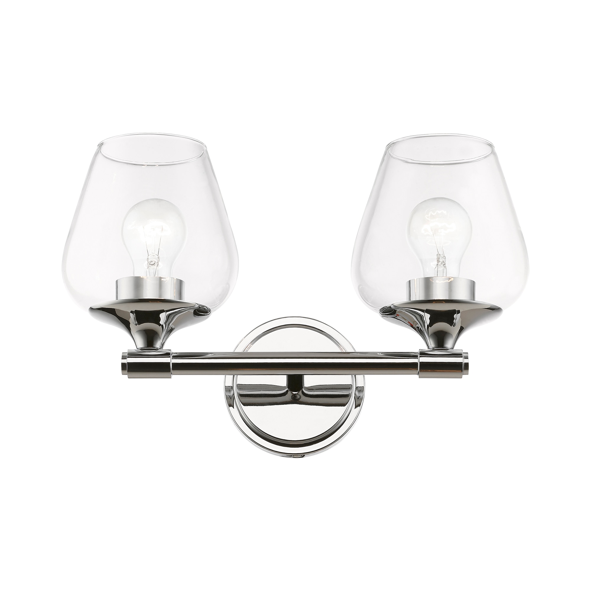 Livex Lighting Willow 15-in 2 Light Polished Chrome Transitional Bathroom Vanity light - Image 5