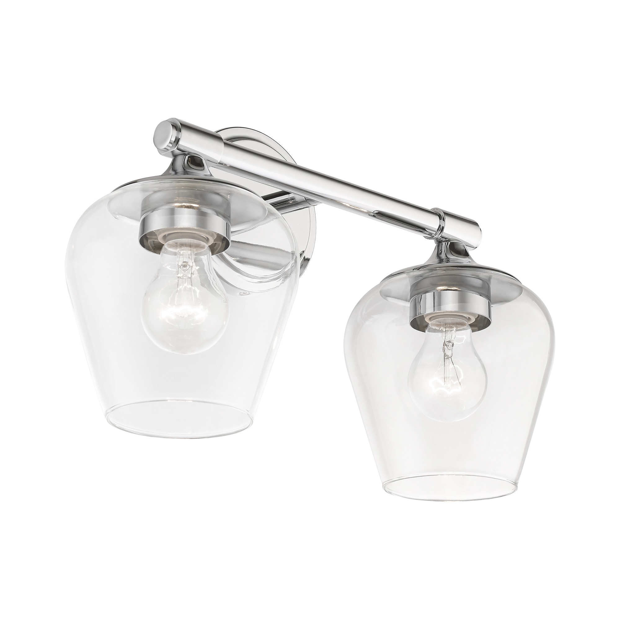 Livex Lighting Willow 15-in 2 Light Polished Chrome Transitional Bathroom Vanity light - Image 7