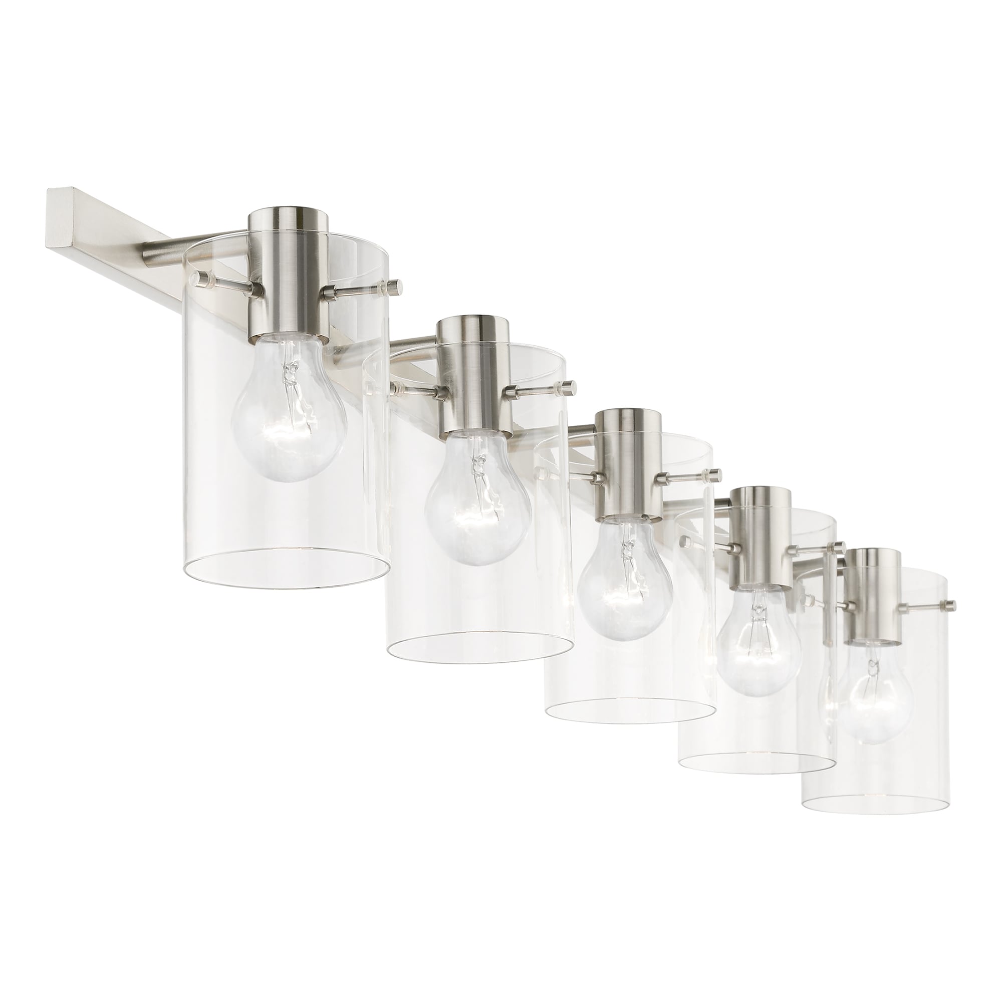 Livex Lighting Munich 42-in 5 Light Brushed Nickel Modern/contemporary Bathroom Vanity light - Image 7