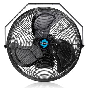 Tornado Fans Wall Fan 18-in Plug in Indoor Black Wall Mounted Fan