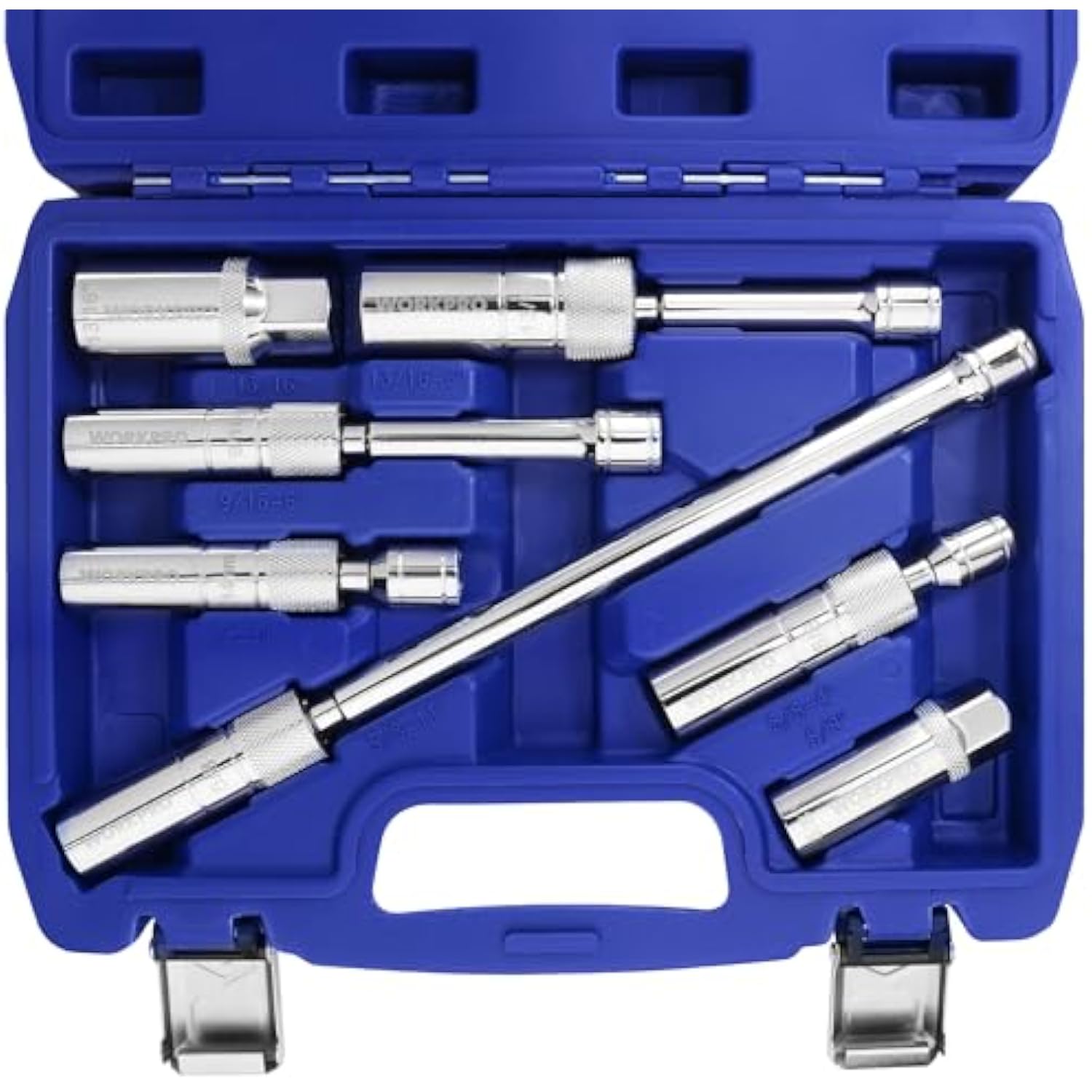 WORKPRO 7 PCS Magnetic Swivel Spark Plug Socket Set