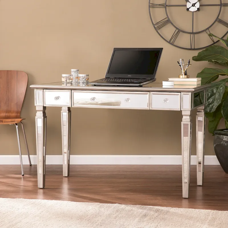SEI Furniture Wheaton Glamorous Mirror Writing Desk - Image 2