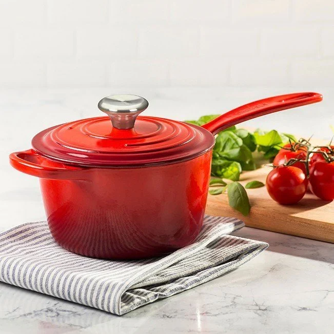 20-piece Signature Cast Iron Cookware Set,10.25′′ Skillet,1.75-quart Saucepan with Lid - Image 3