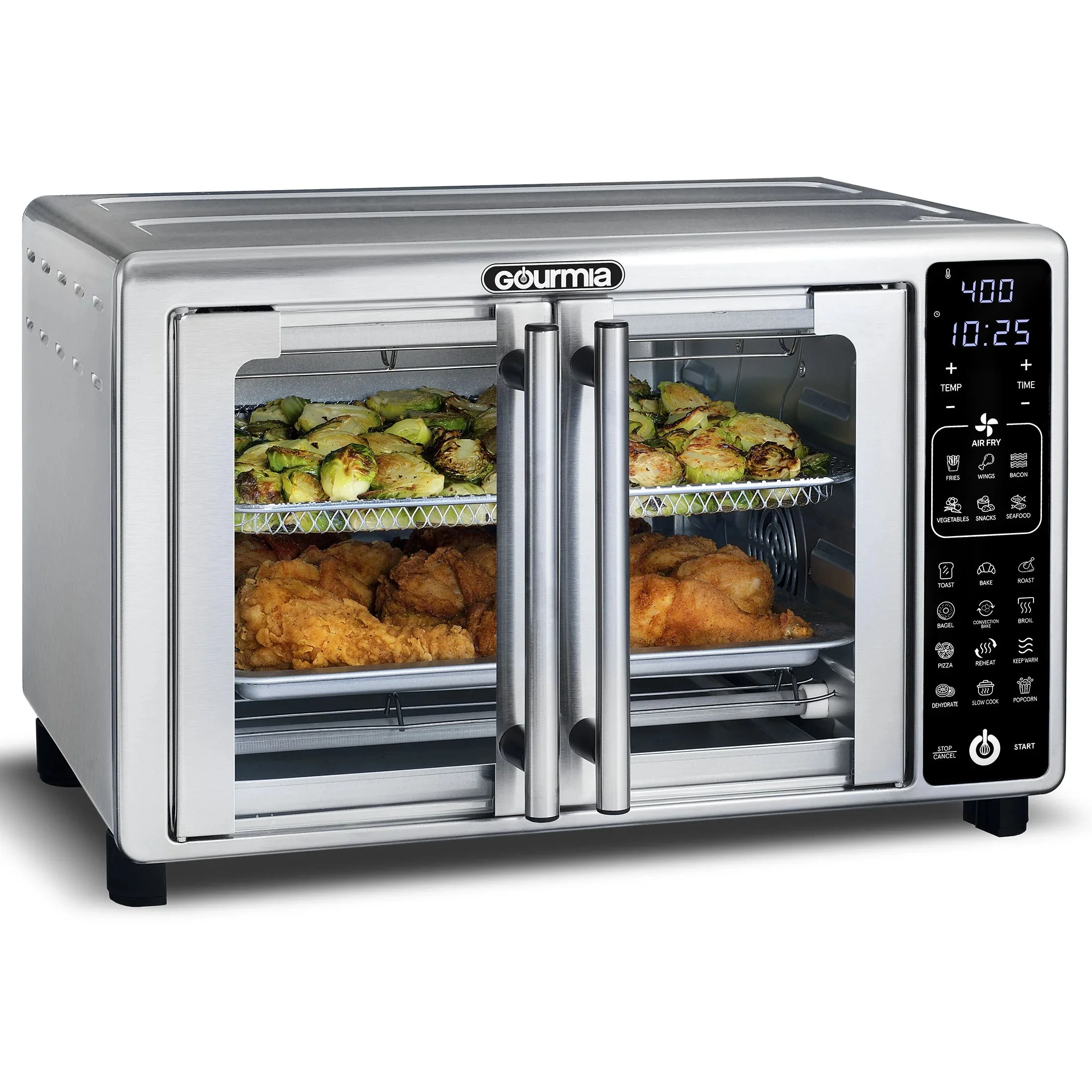 Gourmia French Door Digital Toaster Oven Air Fryer, 6-Slice, 24L, Stainless Steel - GTF2440 - Image 5