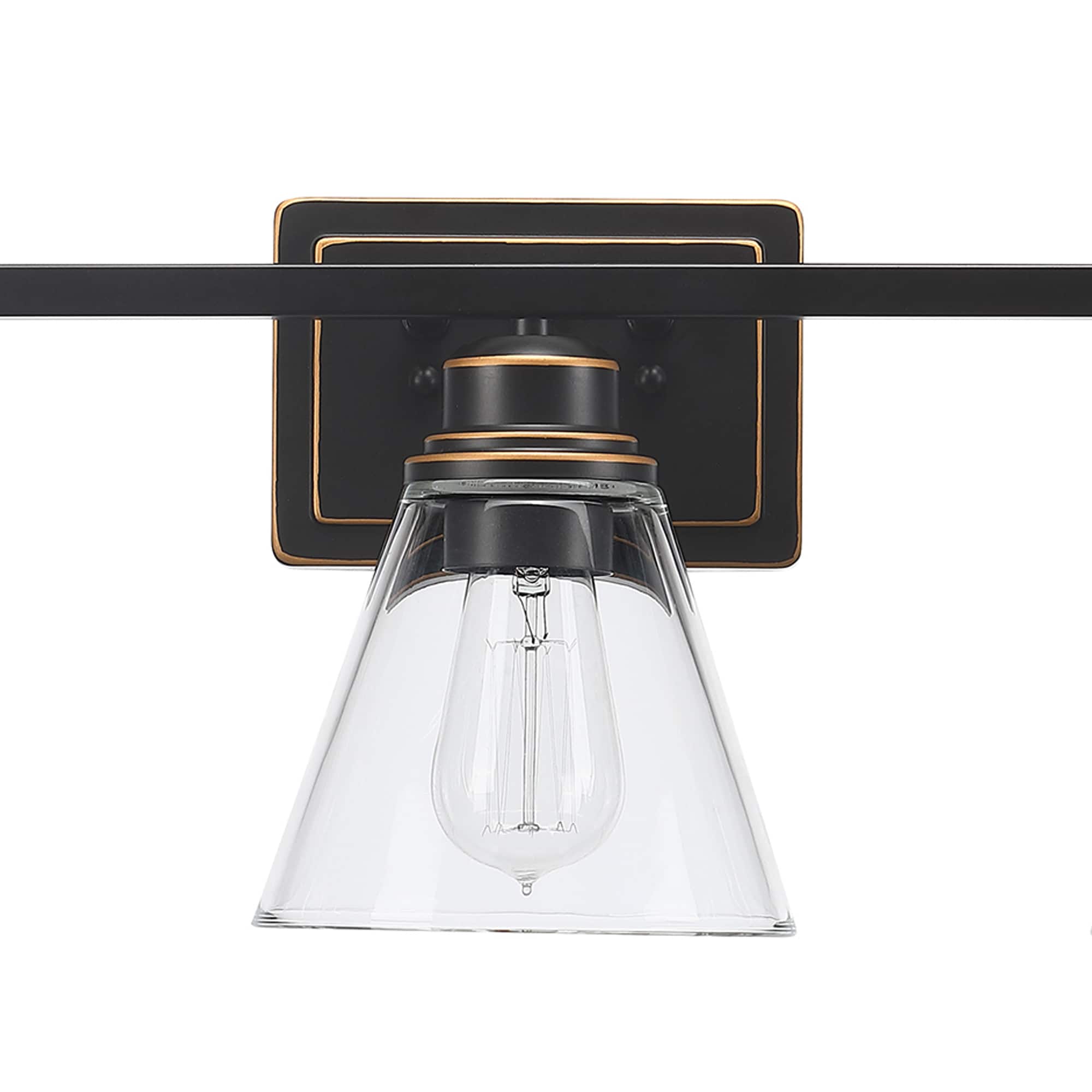 WELLFOR TC Vanity Light 26-in 3 Light Oil-rubbed Bronze Modern/contemporary Bathroom Vanity light - Image 6