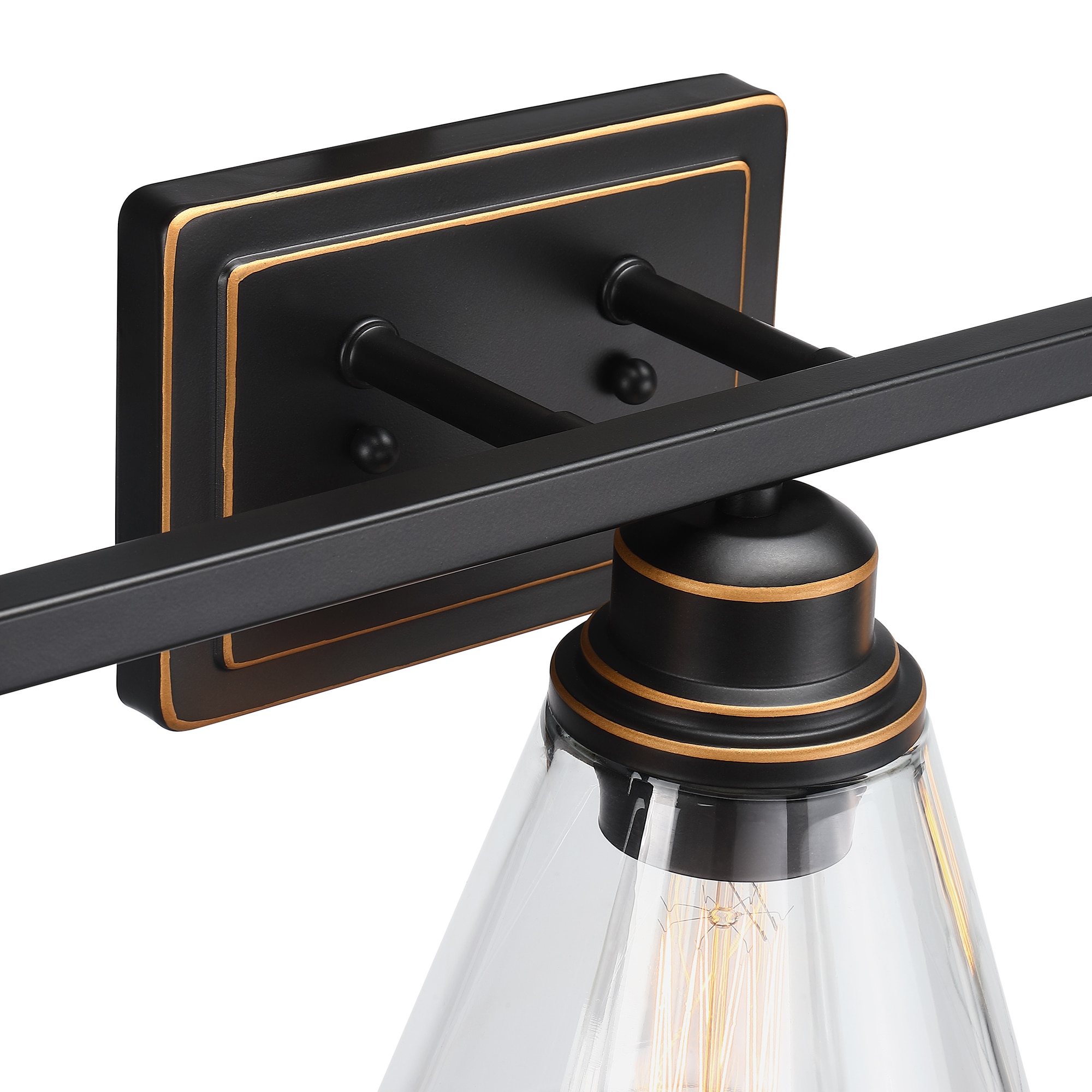 WELLFOR TC Vanity Light 26-in 3 Light Oil-rubbed Bronze Modern/contemporary Bathroom Vanity light - Image 8