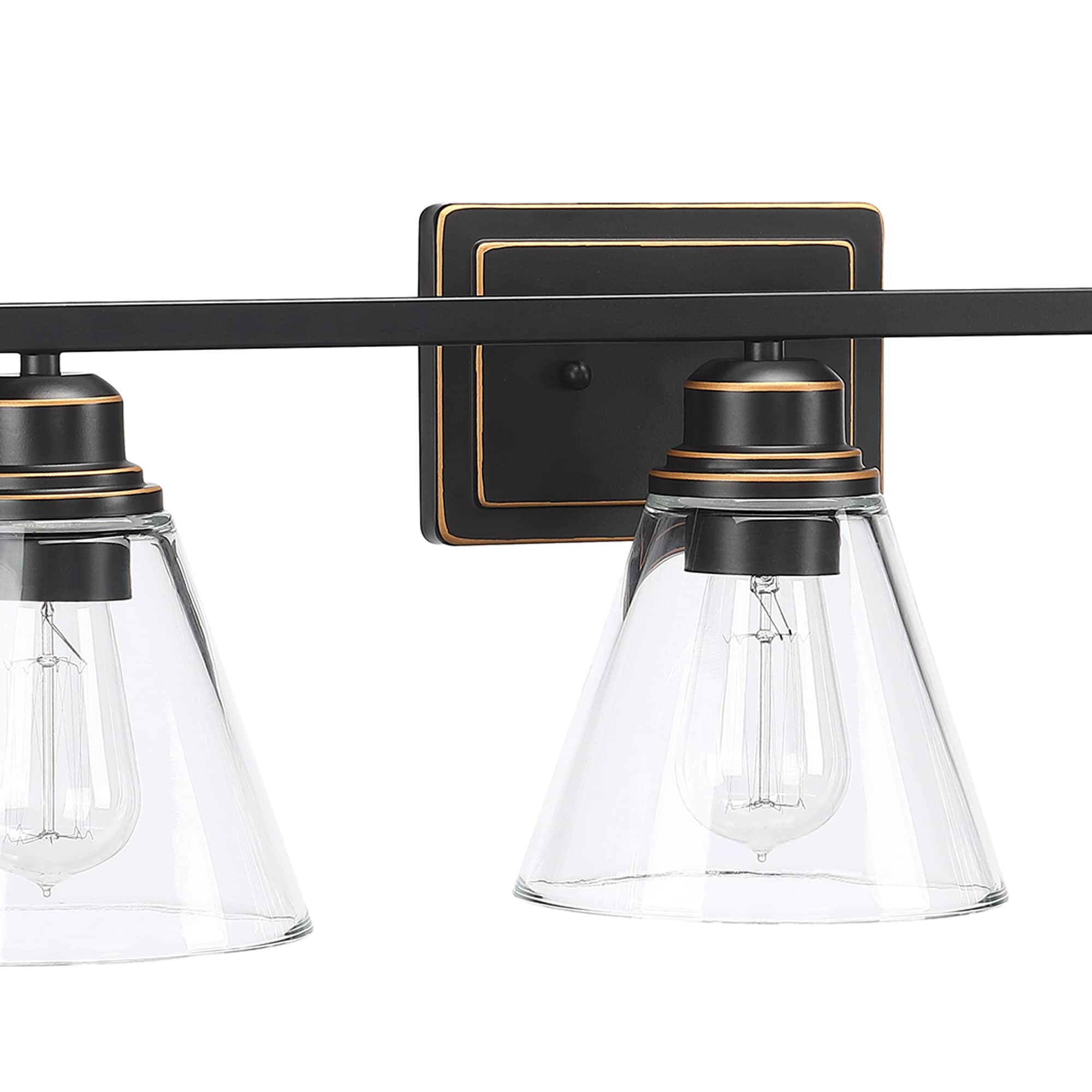 WELLFOR TC Vanity Light 26-in 3 Light Oil-rubbed Bronze Modern/contemporary Bathroom Vanity light - Image 7