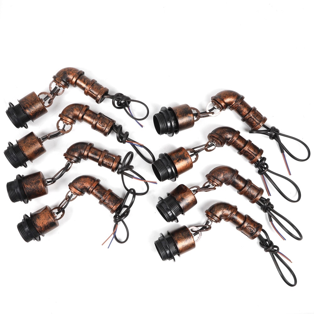 Oukaning 9 -Light Brown Metal Chandelier - Image 13
