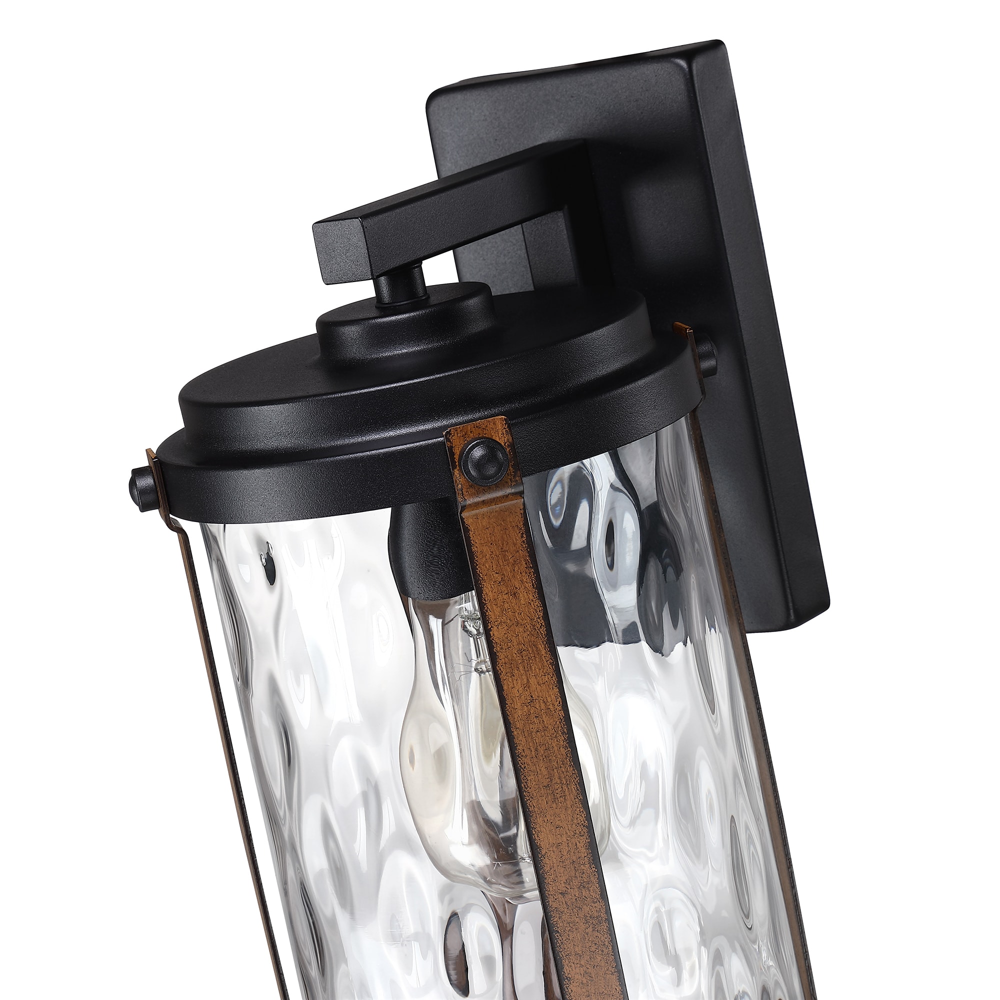 Forclover Outdoor Porch Light 1 -Light 13.9-in H Matte Black Hardwired Outdoor Wall Light - Image 5