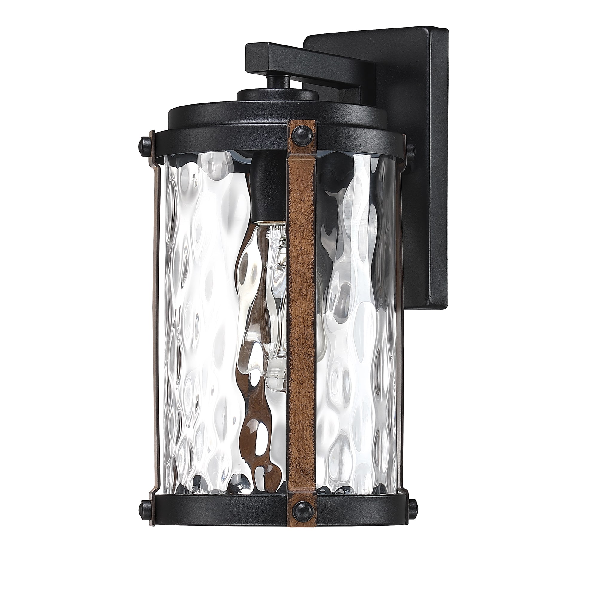 Forclover Outdoor Porch Light 1 -Light 13.9-in H Matte Black Hardwired Outdoor Wall Light - Image 4