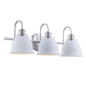 Aspen Creative Corporation 25-in 3 Light Satin Nickel Transitional Bathroom Vanity light