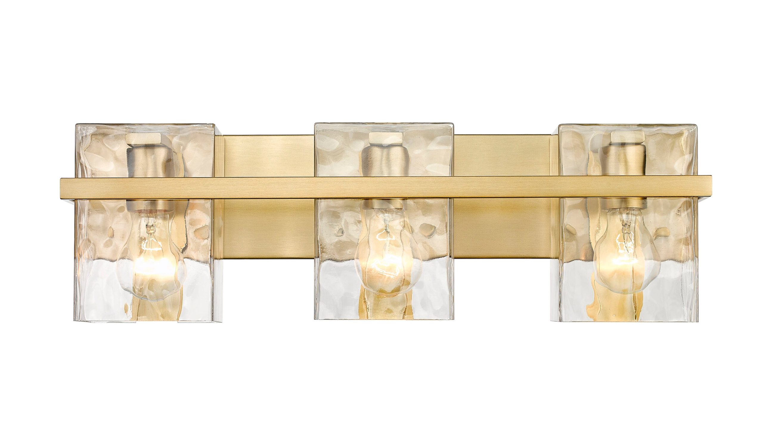 Z-Lite Bennington 22.25-in 3 Light Brushed Gold Farmhouse Bathroom Vanity light - Image 6