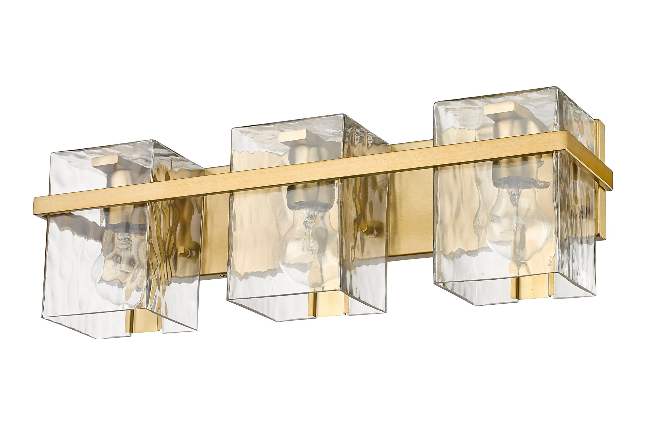 Z-Lite Bennington 22.25-in 3 Light Brushed Gold Farmhouse Bathroom Vanity light - Image 5
