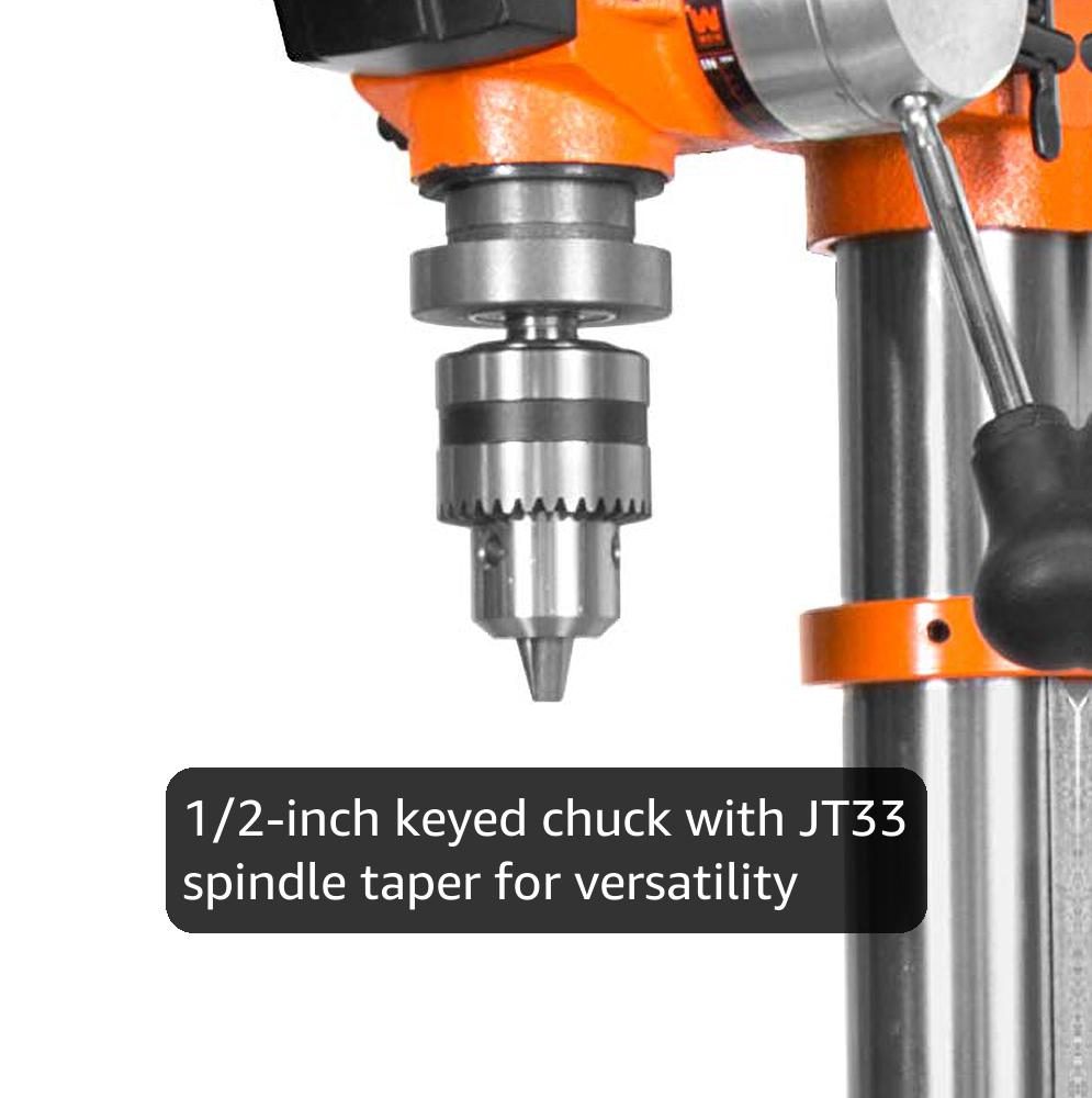 WEN 10-Inch Benchtop Drill Press, 6.2-Amp Variable Speed Motor with Cast Iron Construction, and Laser (DP1062V) - Image 2