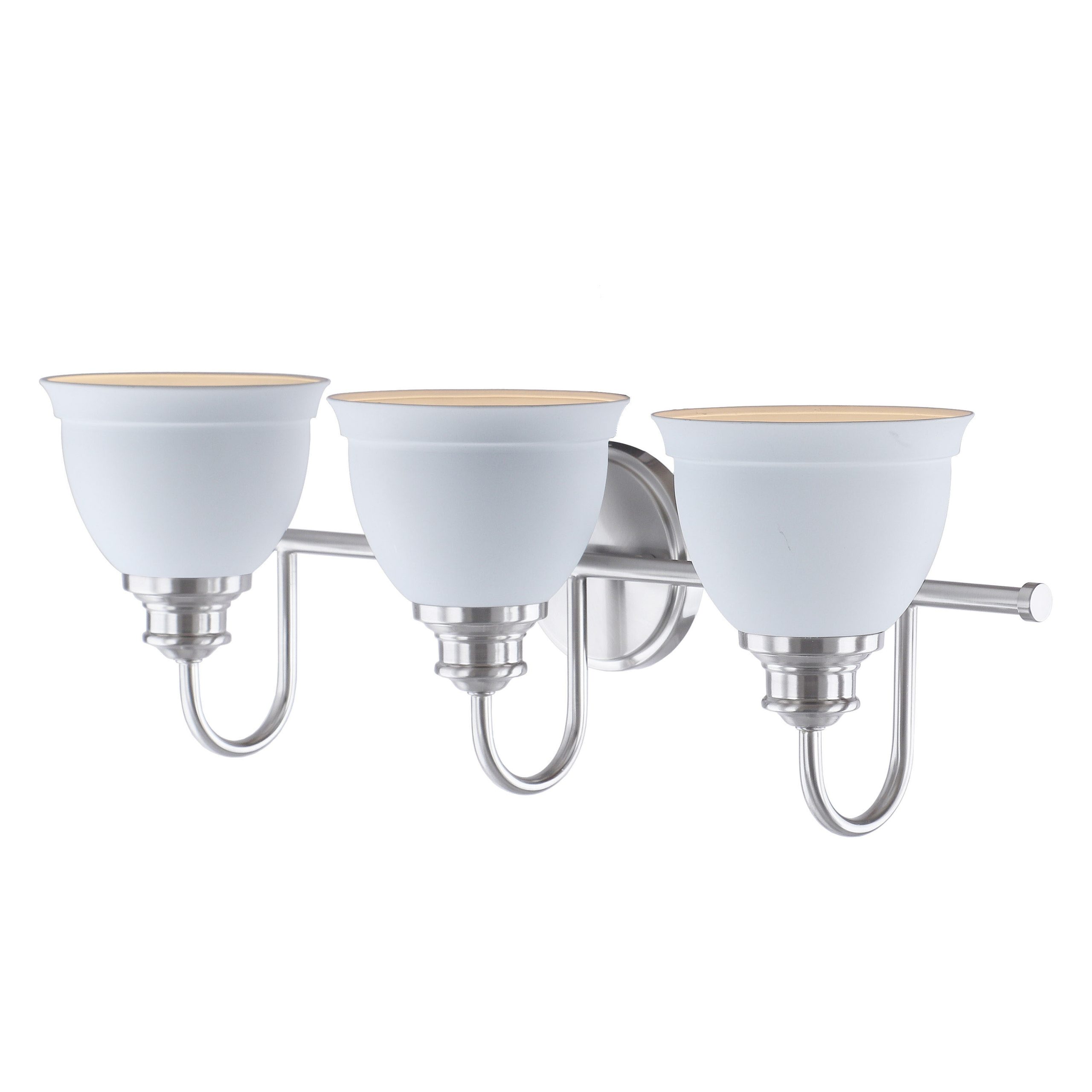 Aspen Creative Corporation 25-in 3 Light Satin Nickel Transitional Bathroom Vanity light - Image 7