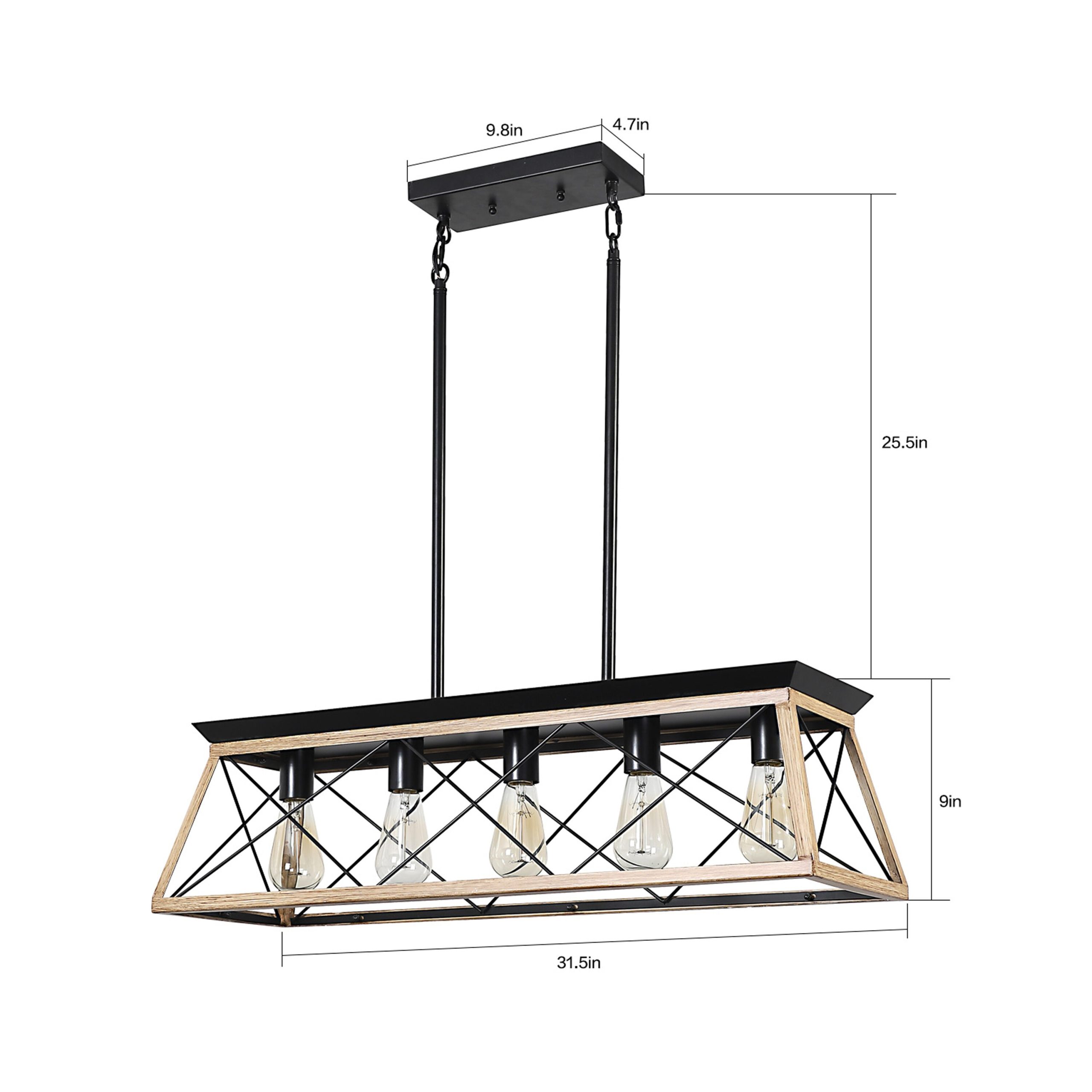 Gaierptone Farmhouse Chandeliers 5 -Light Multiple colors Iron Chandelier - Image 8