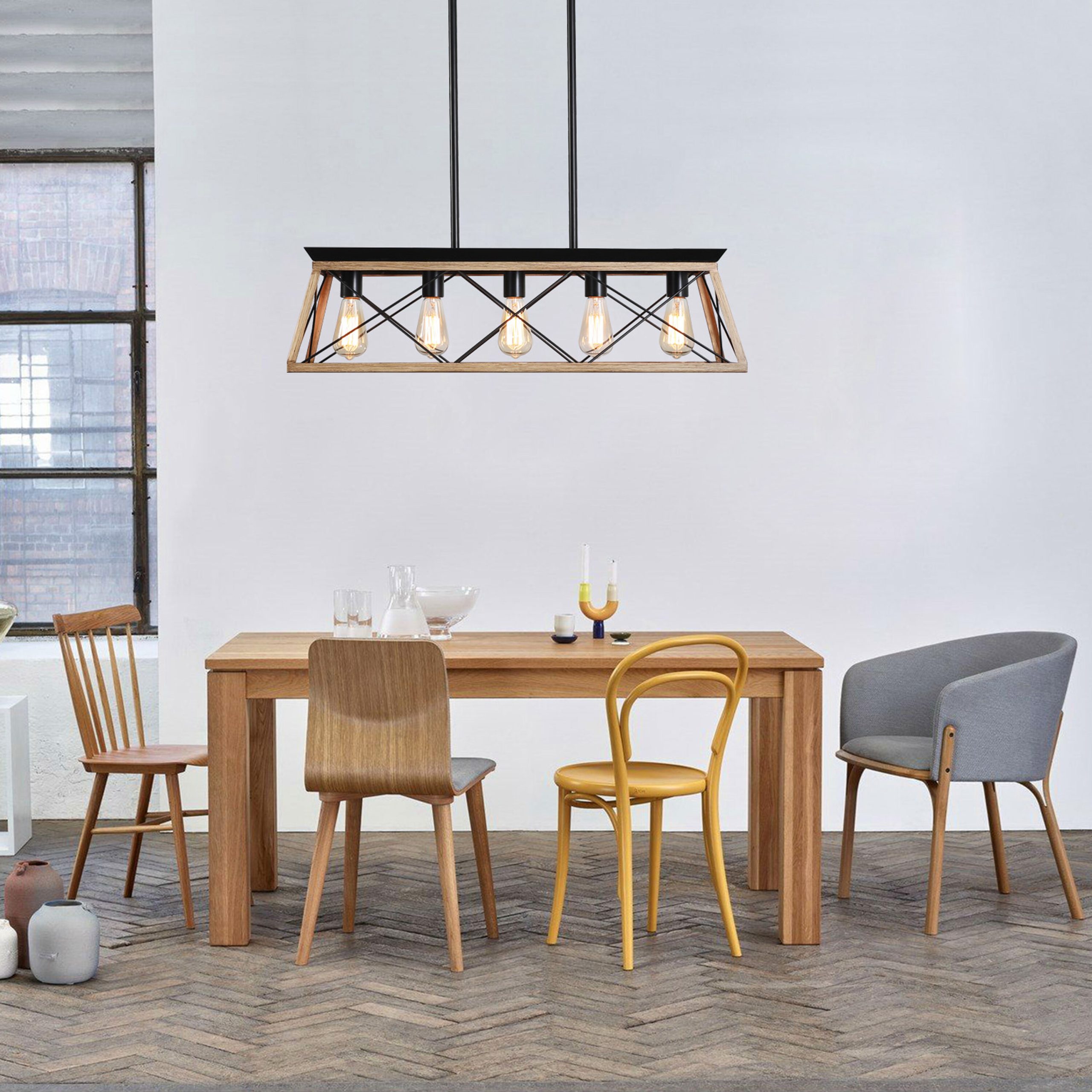 Gaierptone Farmhouse Chandeliers 5 -Light Multiple colors Iron Chandelier - Image 4