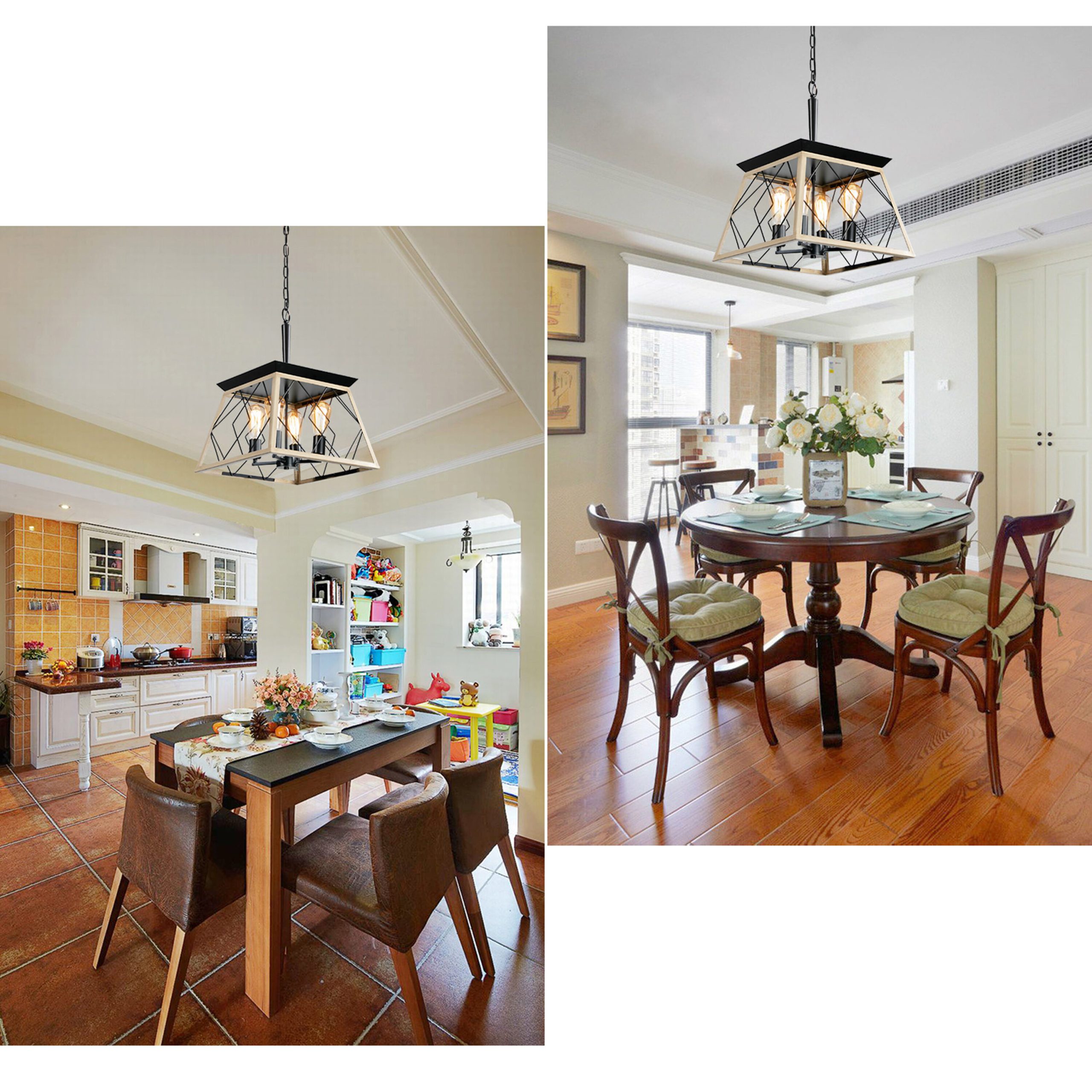 Gaierptone 4-Light Farmhouse Chandeliers 4 -Light Multiple colors Iron Chandelier - Image 5