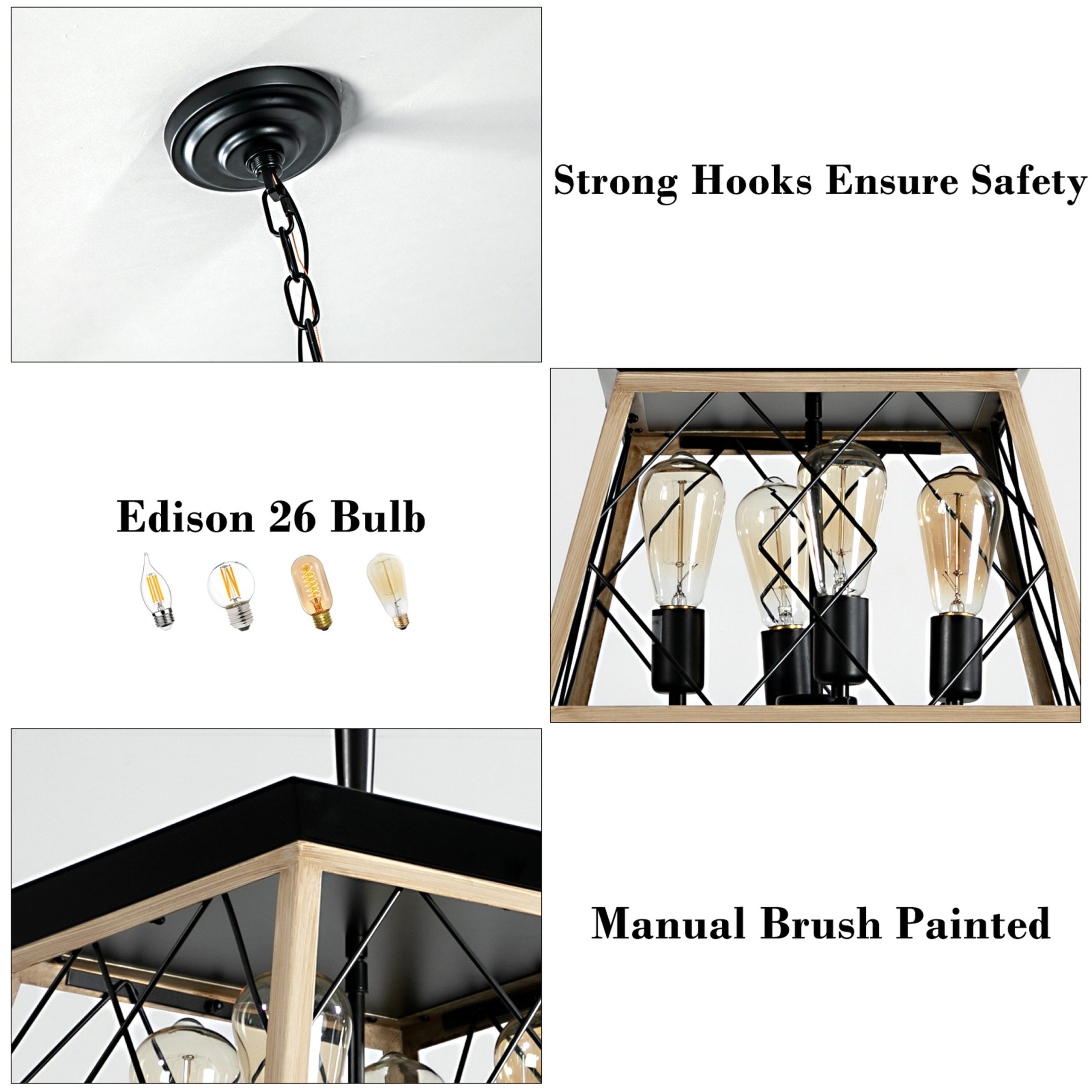 Gaierptone 4-Light Farmhouse Chandeliers 4 -Light Multiple colors Iron Chandelier - Image 6