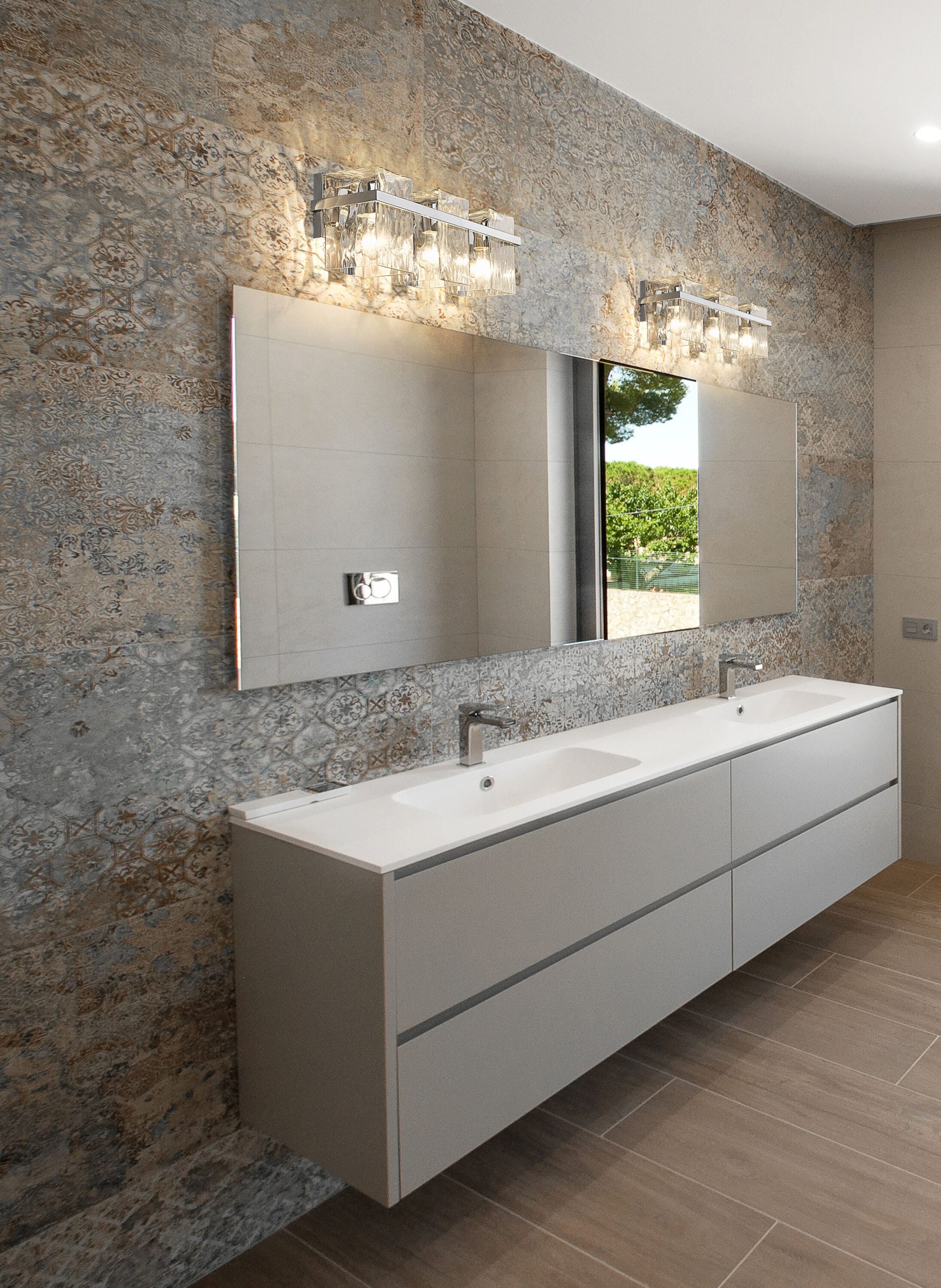 Z-Lite Bennington 22.25-in 3 Light Polished Chrome Farmhouse Bathroom Vanity light - Image 8